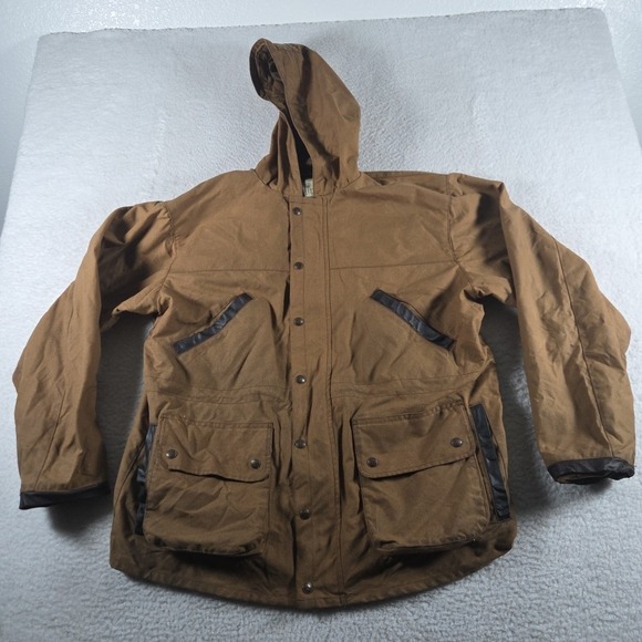 Beretta Hooded Real Leather Hunting Bomber Jacket Mens Size XL Outdoor